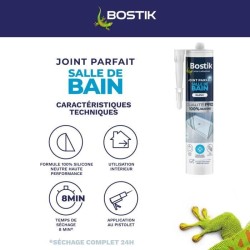 Mastic salle de bain - BOSTIK - Joint Parfait - Étanchéité silicone - Anti mo...