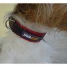 YAGO Collier en Cuir Noir et Rouge Souple et Réglable pour moyen chien, taill...