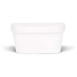 Pot mural - GARDEN ID Star - Blanc 36 x 16 cm - Réserve d'eau avec systeme de...
