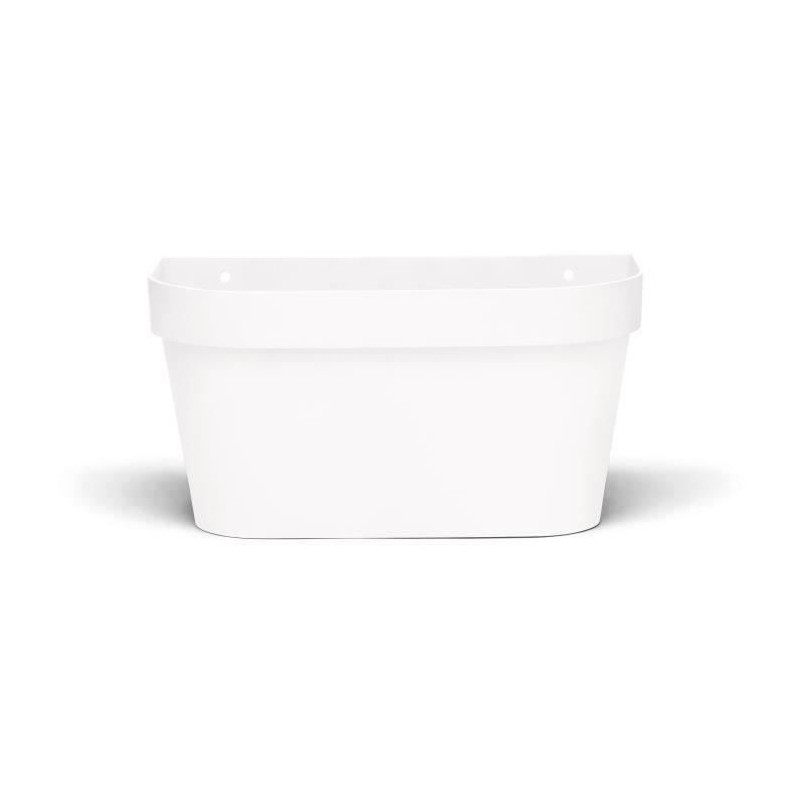 Pot mural - GARDEN ID Star - Blanc 36 x 16 cm - Réserve d'eau avec systeme de...
