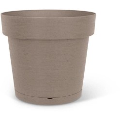 Pot a réserve d'eau - GARDEN ID Glamour - Taupe 40 cm - Surface granuleuse - ...