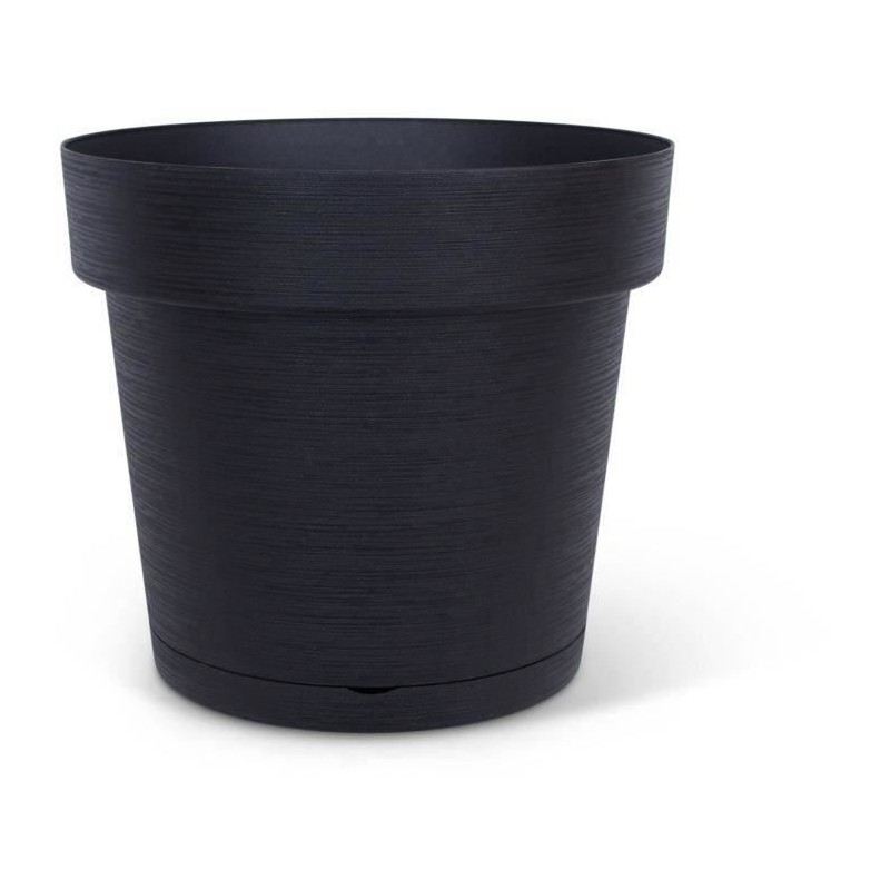 Pot a réserve d'eau - GARDEN ID Glamour - Anthracite 40 cm - Surface granuleu...