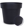 Pot a réserve d'eau - GARDEN ID Glamour - Anthracite 40 cm - Surface granuleu...