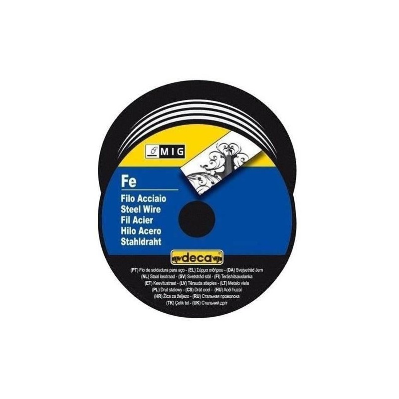 DECA Bobine fil acier pour soudure MIG/MAG Ø fil 0,8 mm 0,7 kg