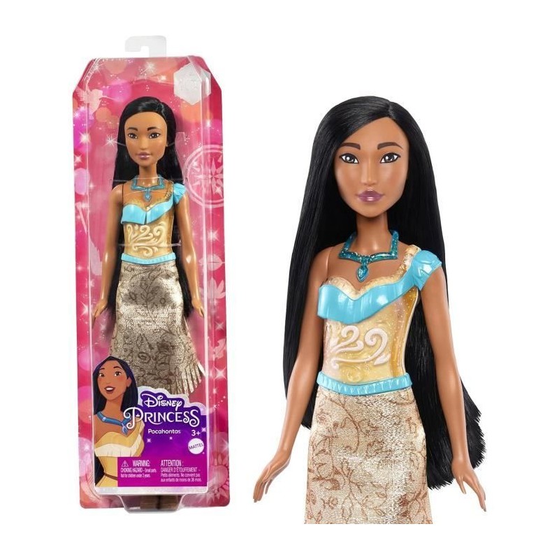 Pocahontas Poupée 29 cm, Mattel Poupée Disney Princesses habillage et