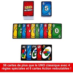 Mattel Games - UNO No Mercy - Jeu de cartes pour toute la famille