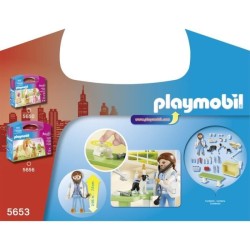 PLAYMOBIL 5653 Valisette Vétérinaire, City Life, Soin des animaux, Jeu de rôl...