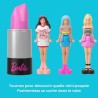 BARBIE Coffret Mini BarbieLand 6 rouge a levres avec mini poupées -