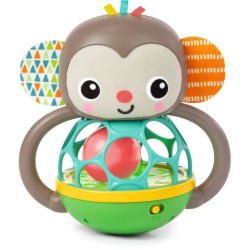 BRIGHT STARTS Jouet hochet musical et lumineux Grab - Giggle Monkey - Avec Ob...