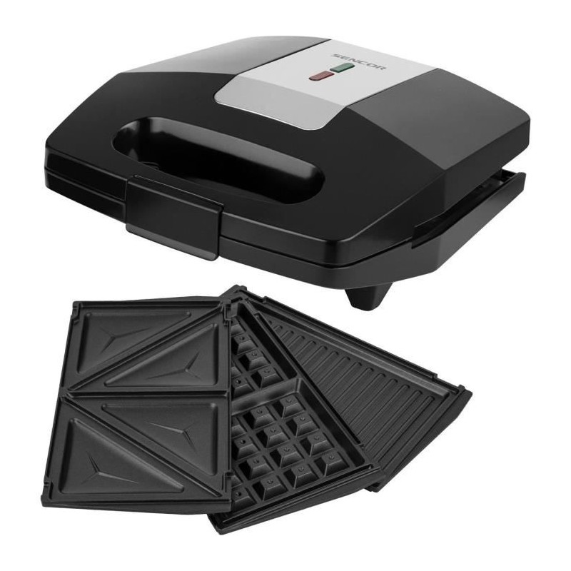 Appareil a croque-monsieur 3 en 1 - SENCOR - SSM 9410SS - 700 W - 3 plaques -...