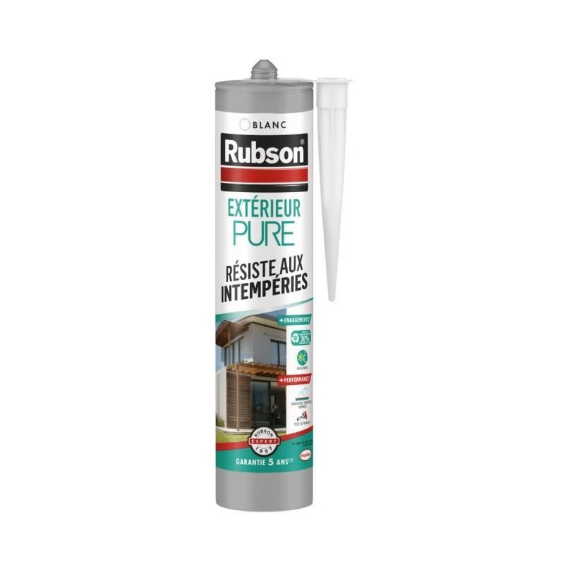 Mastic - RUBSON - PURE - Extérieur - Blanc - 280ml
