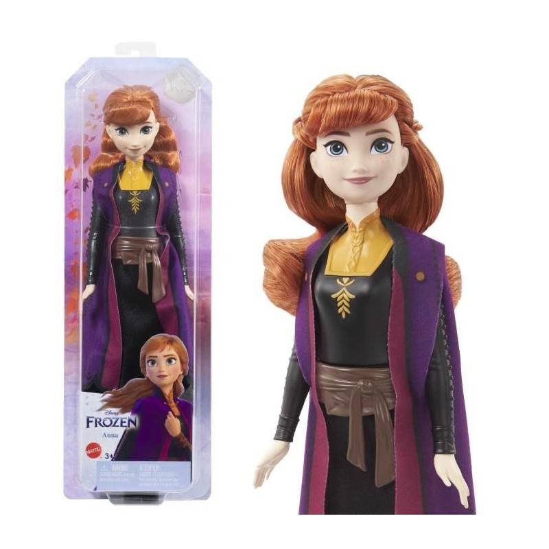 La Reine des Neiges 2-Anna-Mattel Poupée Disney avec habillage et