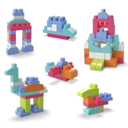 Mega Bloks - Sac Medium Rose 60 briques - Briques de construction  -