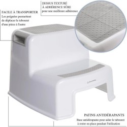 Tabouret marchepied - DREAMBABY - 2 Up - Antidérapant et texturé - Jusqu'a 80...