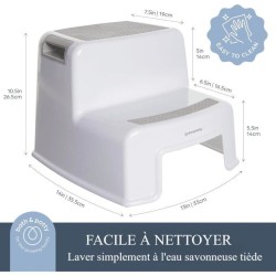 Tabouret marchepied - DREAMBABY - 2 Up - Antidérapant et texturé - Jusqu'a 80...