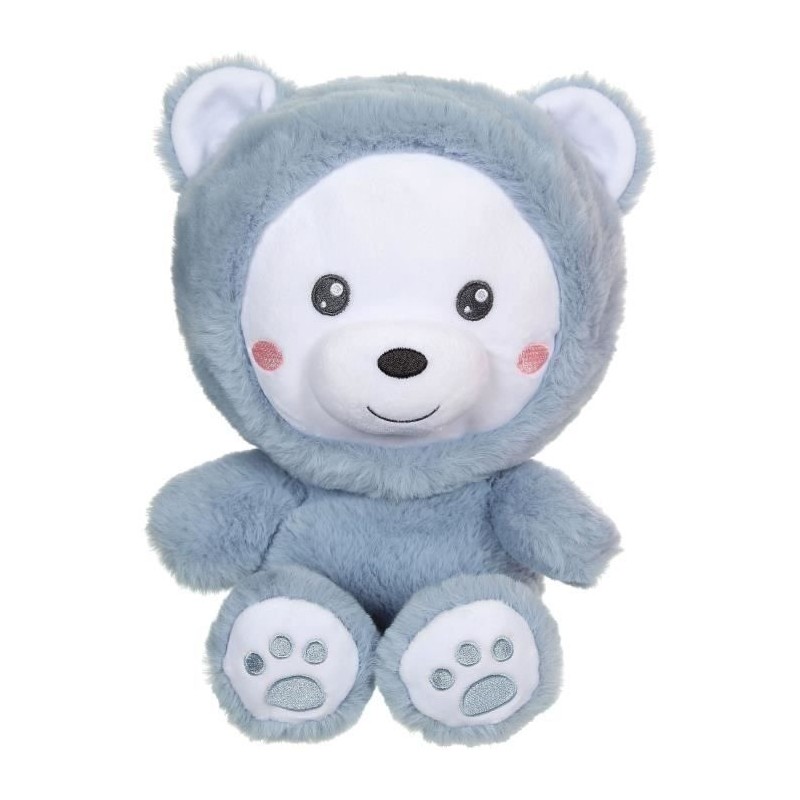 Peluche Ours Hoody Pets - GIPSY TOYS - Bleu, 24 cm