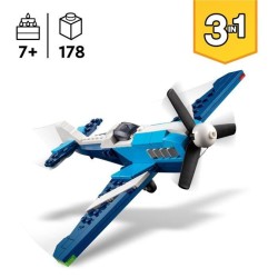 LEGO Creator 31160 3-en-1 Aéronef : l'avion de course - Jeu de construction d...