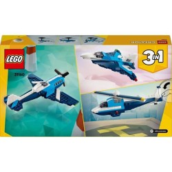 LEGO Creator 31160 3-en-1 Aéronef : l'avion de course - Jeu de construction d...