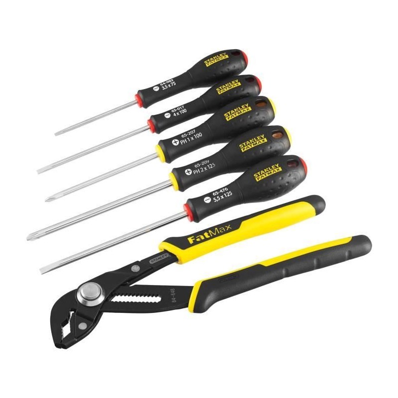 Jeu de 6 Outils - STANLEY FATMAX - FMHT0-62639 - Pince Multiprise a Verrouill...