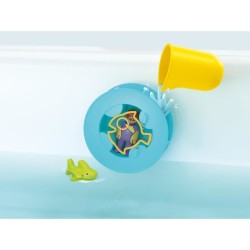 PLAYMOBIL Junior 71688 Roue aquatique avec bébé requin, Jouet pour le bain, D...