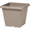 Pot de fleurs carré - GARDEN ID - Teramo Taupe - 40 x 35 cm - Résistant aux R...
