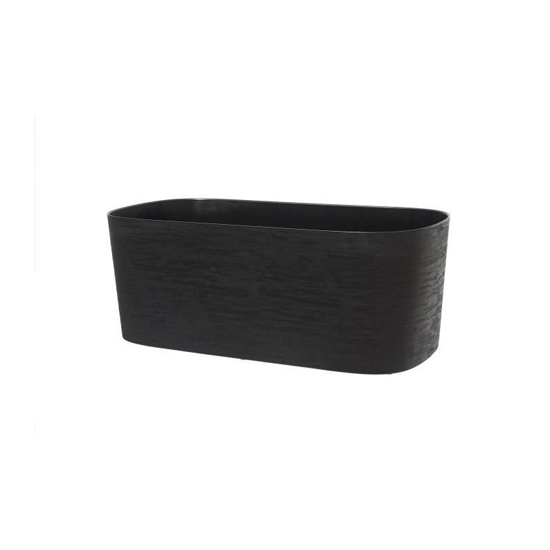 Jardiniere + réserve eau - GARDEN ID Respect - Noir-Anth 50 x 17 cm - 100% dé...