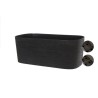 Jardiniere + réserve eau - GARDEN ID Respect - Noir-Anth 50 x 17 cm - 100% dé...