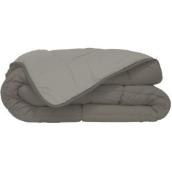 CALGARY - Couette Chaude Microfibre 400gr/m² - Taupe & Lin 220 x 240 cm