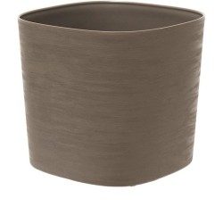 Pot avec réserve d'eau - GARDEN ID Respect - Taupe 25 x 25 cm - 100% déchets ...