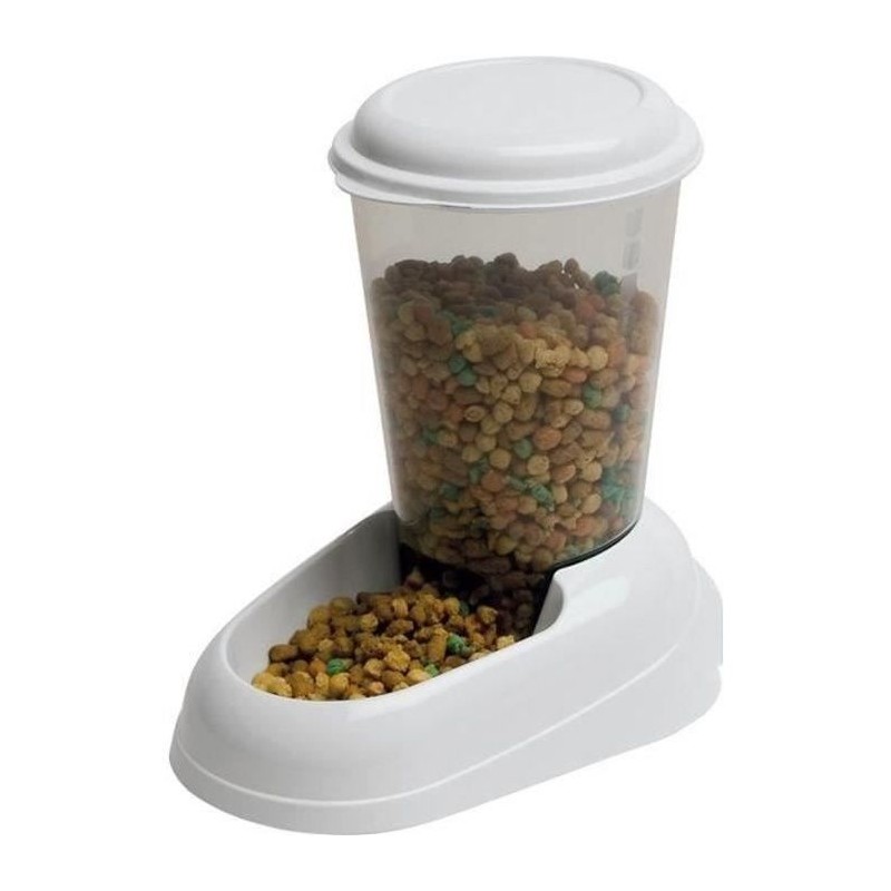 FERPLAST Distributeur croquettes Zenith 3L en plastique - 29,2x20,2x28,8 - Bl...