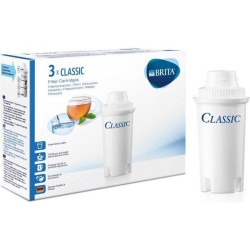 Cartouches filtrantes BRITA Classic - Pack de 3 - Réduction de tartre, chlore...