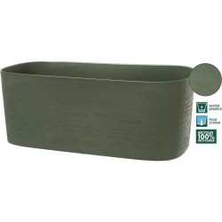Jardiniere + réserve eau - GARDEN ID Respect - Vert de gris 50 x 17 cm - 100%...