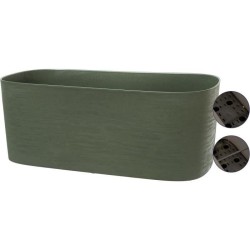Jardiniere + réserve eau - GARDEN ID Respect - Vert de gris 50 x 17 cm - 100%...