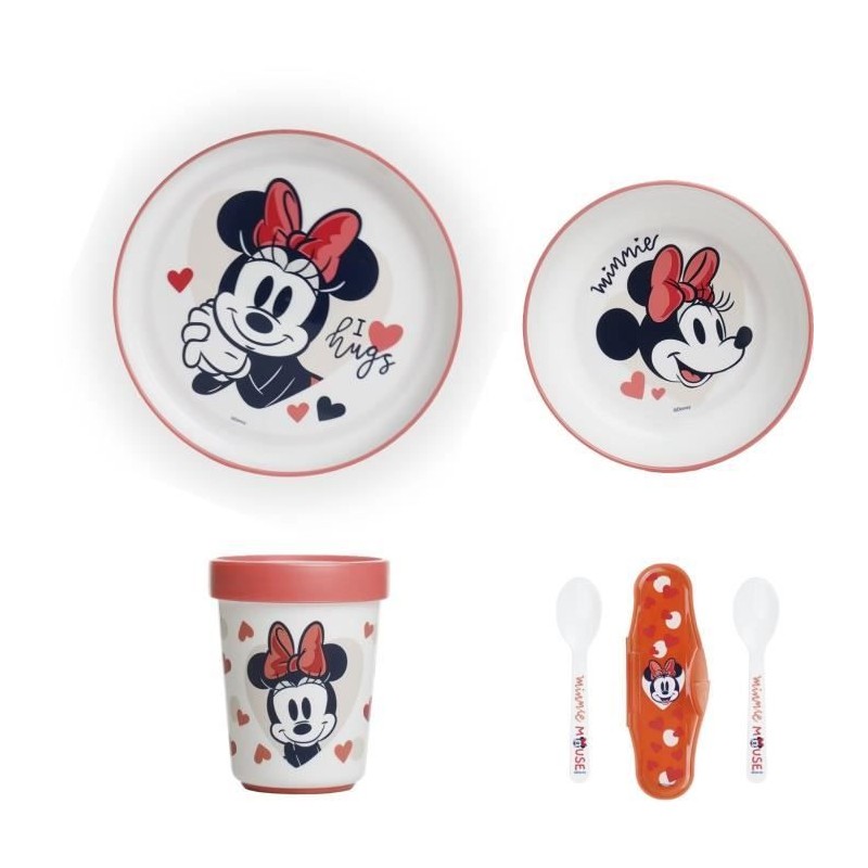 Pack repas 2eme âge THERMOBABY MINNIE - Assiette + bol + gobelet + set de  2 ...