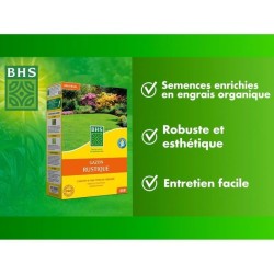 Semence de gazon - BHS - Gazon Rustique 1kg - Plus résistant et mieux protégé...