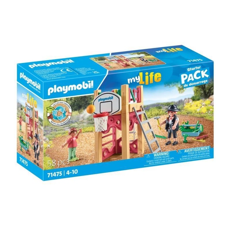 PLAYMOBIL 71475 Charpentier avec tourelle de jeu - My Life - 58 pieces - Jeu ...