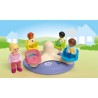 PLAYMOBIL Junior 71701 Enfants et tourniquet, Comprend quatre personnages et ...