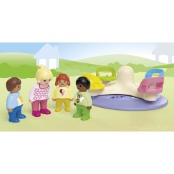 PLAYMOBIL Junior 71701 Enfants et tourniquet, Comprend quatre personnages et ...