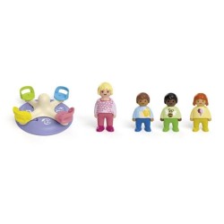 PLAYMOBIL Junior 71701 Enfants et tourniquet, Comprend quatre personnages et ...