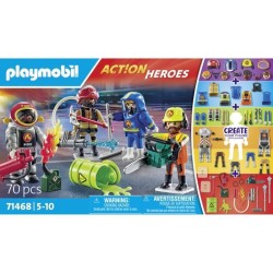 PLAYMOBIL 71468 My figures : métiers a risque - avec quatres personnages du d...