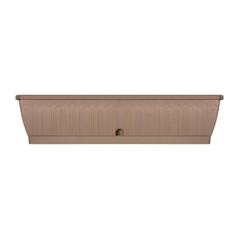 Jardiniere - GARDEN ID Terraflor - Taupe 80 cm - Solidité - Réserve d'eau - R...