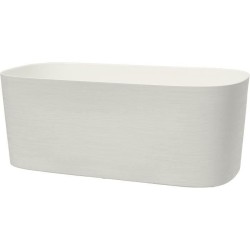 Jardiniere avec réserve d'eau - GARDEN ID Respect - Blanc 50 x 17 cm - 100% d...