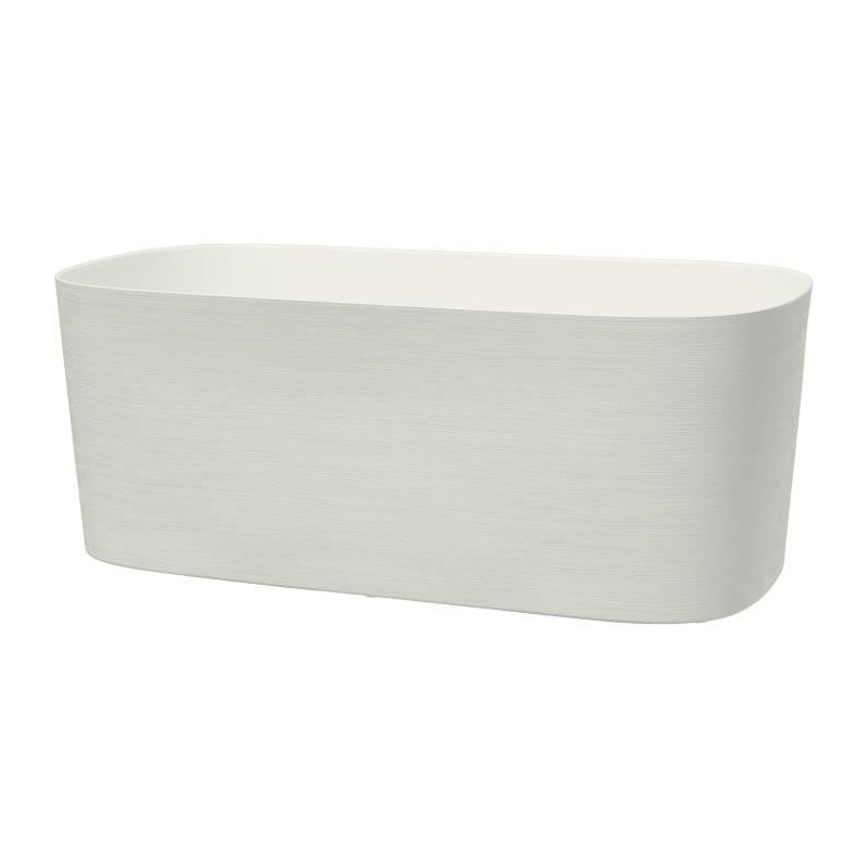 Jardiniere avec réserve d'eau - GARDEN ID Respect - Blanc 50 x 17 cm - 100% d...