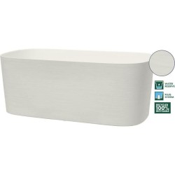 Jardiniere avec réserve d'eau - GARDEN ID Respect - Blanc 50 x 17 cm - 100% d...