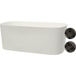 Jardiniere avec réserve d'eau - GARDEN ID Respect - Blanc 50 x 17 cm - 100% d...
