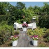 Jardiniere avec réserve d'eau - GARDEN ID Respect - Blanc 50 x 17 cm - 100% d...