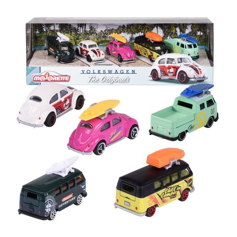 Lot de 5 voitures en métal Volkswagen The Originals