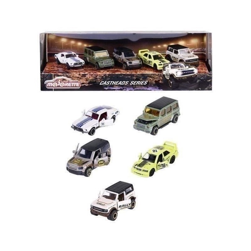 Majorette - Coffret Castheads Magazine - 5 véhicules en métal - Parties ouvra...