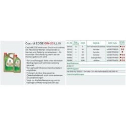 Huile moteur - CASTROL EDGE 0W-20 LL IV - 1L -  0W20