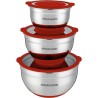 Set de saladiers - ARTHUR MARTIN - AM032 - 16-20-24 cm - Couvercles hermétiqu...